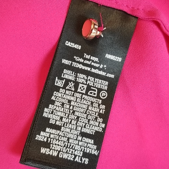 Ted Baker Pink Split Back Tank Top - Picture 7 of 7